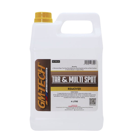 GM Tech Tar & Multi Spot Remover - Bug Tree Sap Glue Adhesive Solvent Cleaner 4 Liters