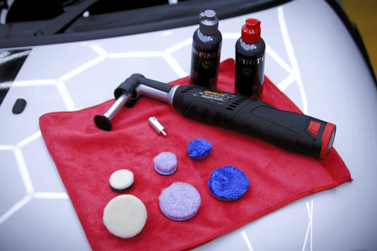 GM Tech NANO POLISHER, Cordless 1" & 2" DA/RO Mini Polisher